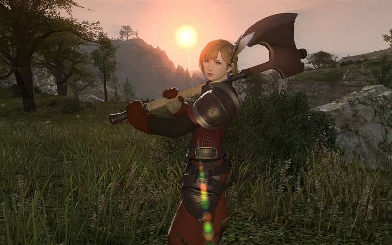 game, growth, lifestyles, tree, field, sky, day, character, application, video games, holding, screenshot, nature, grass, helmet, leisure activity, plant