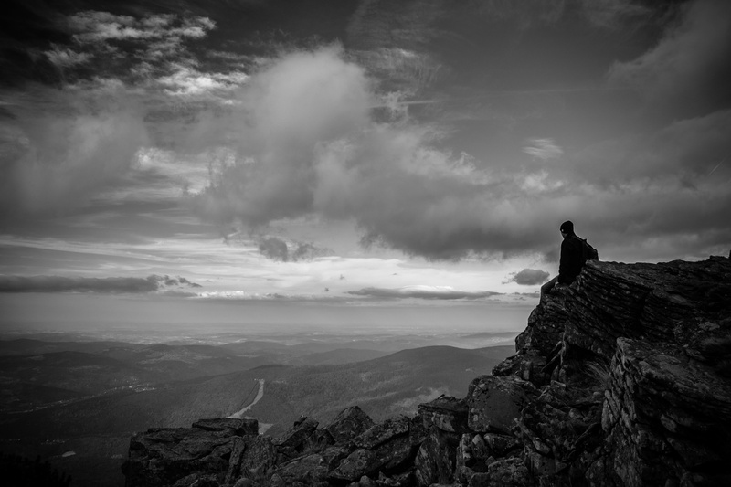view, landscape, looking at view, moody, one person, dark, rock, scenic, 4K, suicide, real people, mountain range, photography, suicidal, leisure activity