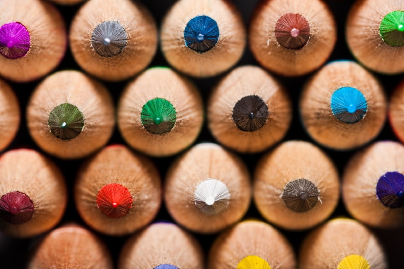 wooden, education, backgrounds, macro, sharpened, color, indoors, rubber, colored pencils, tips, colour pencils, full frame, large group of objects, selective focus
