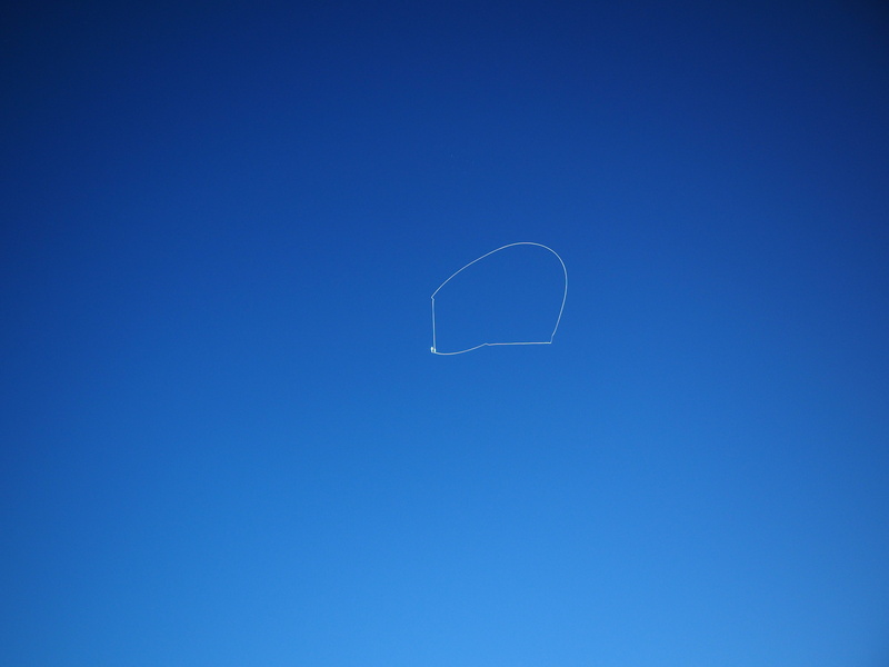 tranquility, freedom, clear sky, day, no people, white color, blue, blue background, tracer, venus, design, crescent, flying, copy space, wobbles, nature