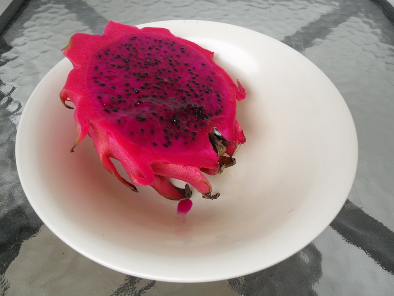 sweet food, temptation, no people, exotic, indoors, wellbeing, healthy eating, pink color, dragon fruit, plate, freshness, close-up, still life, food, table