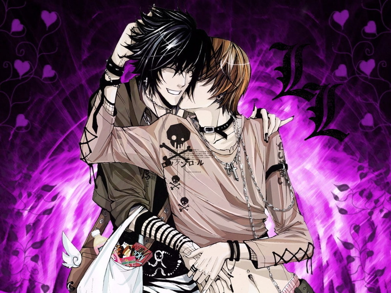 death note, x, death, note, yaoi, anime, 480P, hd, art