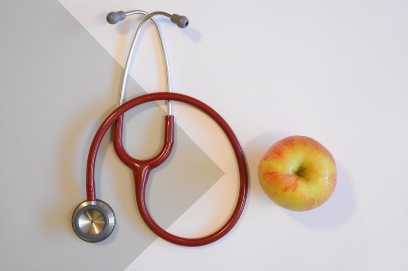 prevention, fruit, diagnosis, medical equipment, diet, healthcare, still life, copy space, health, care, md, apple - fruit, food, food and drink, white background