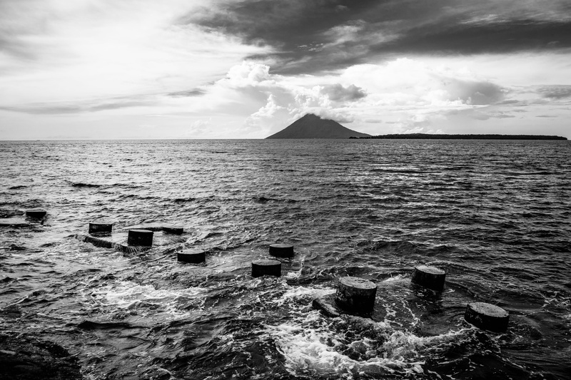 seascape, manado tua, indonesia, sky, sea, remote, beauty in nature, manado, no people, tranquil scene, grand luley manado, celebes, scenics - nature, horizon