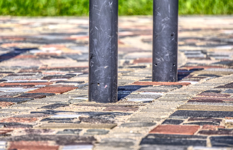 selective focus, patch, texture, lantern, background, wood - material, no people, day, park - man made space, structure, post, concrete, stone, fugue, sunlight