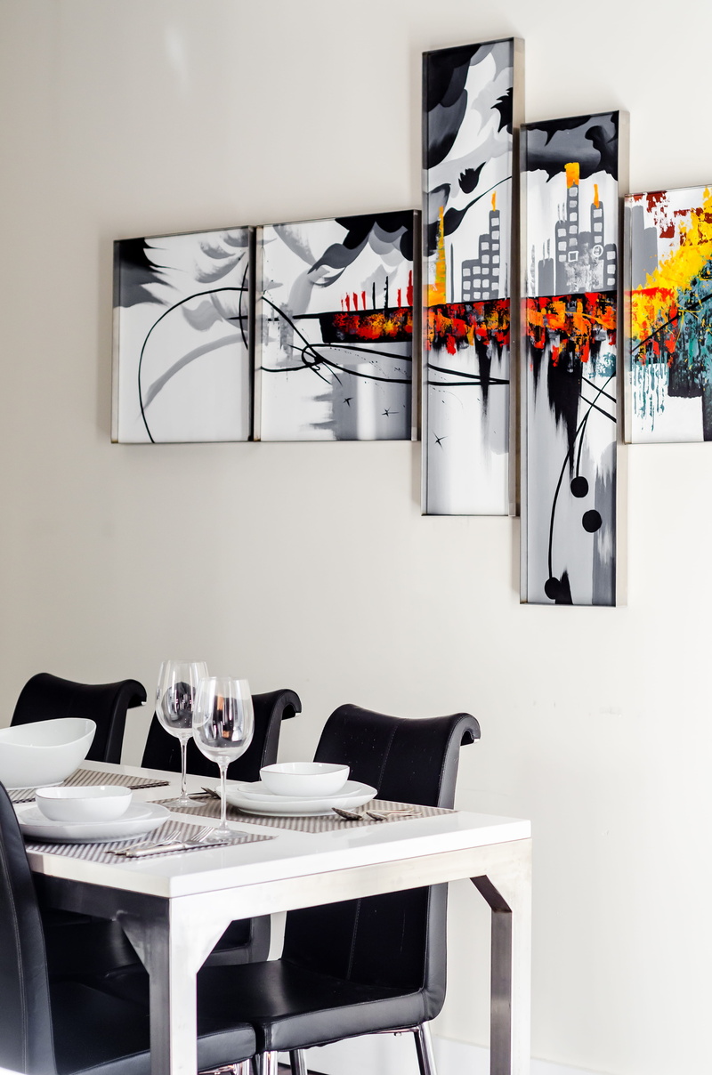 glass, art, empty, wooden, two, wall, restaurant, glasses, wine glass, dinner, chair, clear, shelf, seat, wall - building feature, abstract, dining table