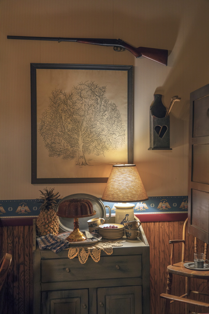 absence, house, home interior, food and drink, wood - material, rifle, wall - building feature, architecture, frame, indoors, 8K, luxury, kitchen, picture frame