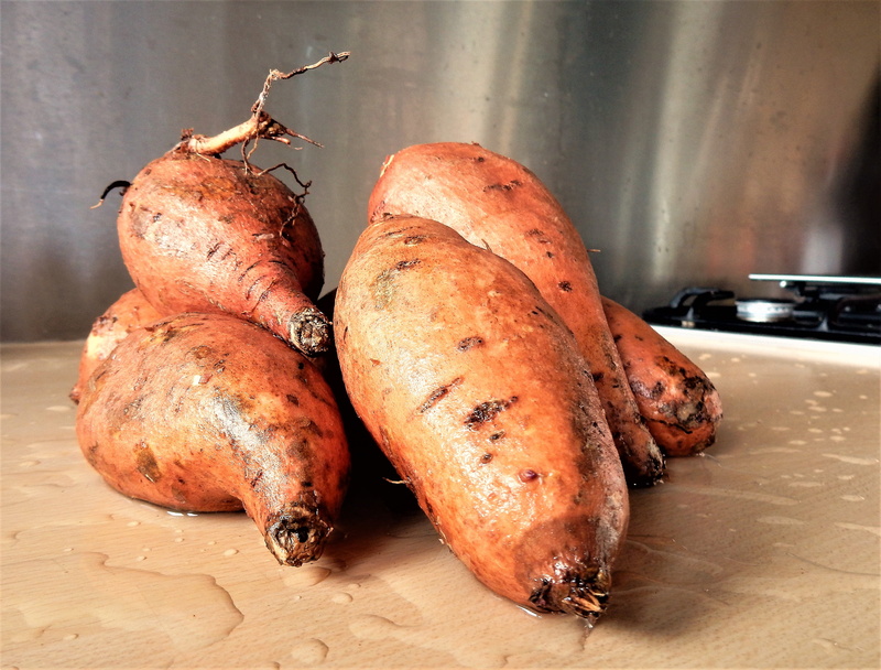 white meat, roasted, kitchen, sweet patatoes, root vegetable, still life, close-up, food, carb, wellbeing, indoors, day, healthy eating, ready-to-eat, meat