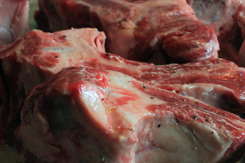 raw food, wellbeing, Back, farm, closeup, supper, sauce, summer, close-up, white, pig, bone-in, market stall, cooking, back, barbeque, food and drink, 4K