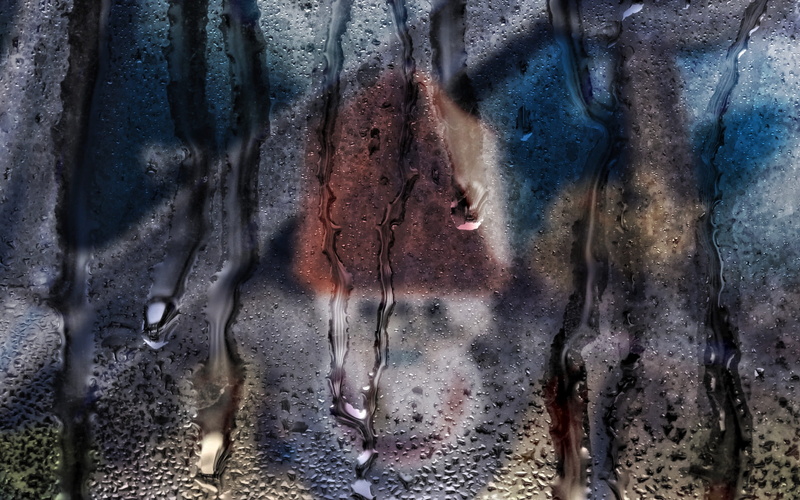 waterfront, macro, season, Water, pattern, river, rain, path, dirt, building, rain water, skyscraper, science, drops of water, wet, damaged, glass, full frame
