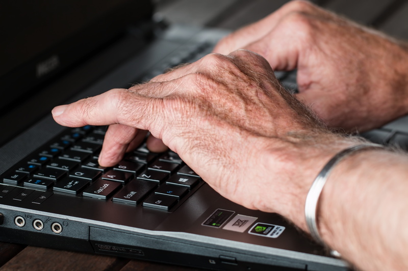 indoors, computer, email, human Hand, wrinkled, human body part, computer key, age, author, men, communication, 5K, aging, keyboard, computer Keyboard