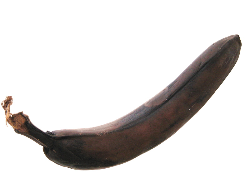 old, 1080P, banana, color, close-up, black, studio shot, cut out, still life, vegetable, no people, rotten, food and drink, root vegetable, two objects