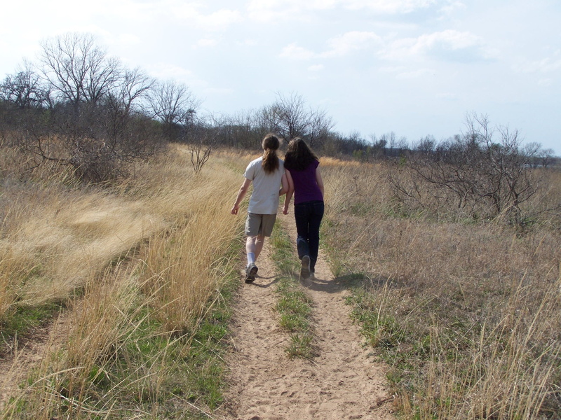 field, Teens, land, couple - relationship, bonding, nature, 1080P, togetherness, the way forward, walking, full length, two people, women, real people