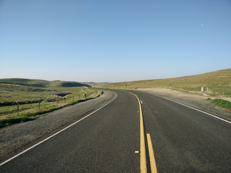 copy space, direction, blue, usa, marking, double yellow line, the way forward, outdoors, country, diminishing perspective, dom, symbol, no people, sign
