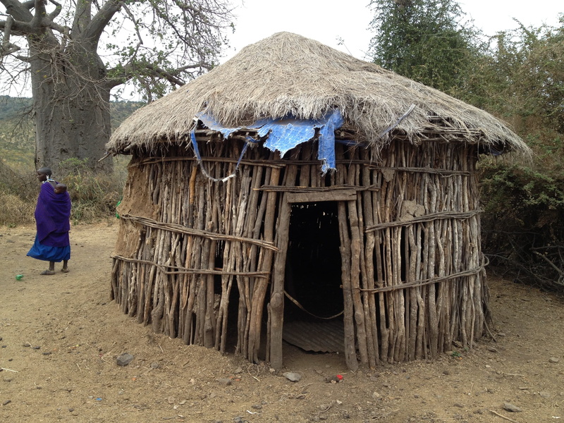 wearing, rural, beach, building exterior, tribe, tropical climate, standing, one person, home, roof, rear view, tanzania, thatched roof, house, people