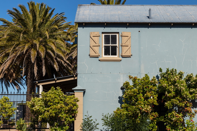 no people, plant, skylight, nature, tropical climate, building, growth, cottage, sky, low angle view, rural, clear sky, century city, window, south africa