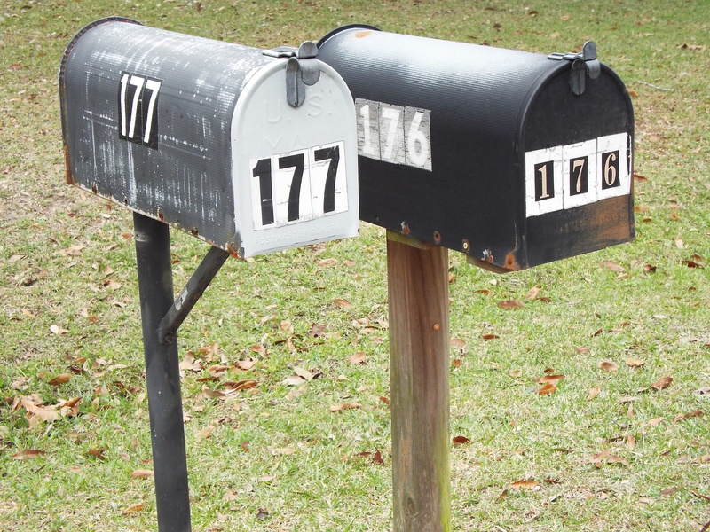 mail, Delivery, letterbox, Rural, correspondence, metal, western script, text, plant, Letter, no people, outdoors, land, green color, day, public mailbox