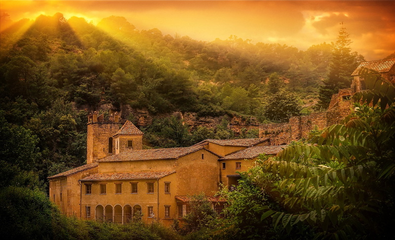 Sunbeam, Catalonia, Photography, Mura, Sunrise, Spain, 1080P