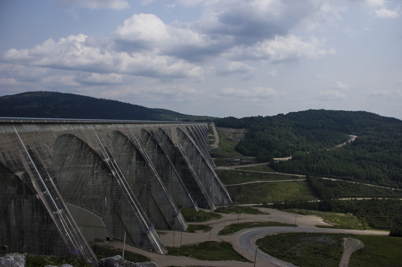 outdoors, trees, bridge, environment, plant, quebec, transportation, remote, concrete, arch bridge, renewable energy, no people, forest, day, hydroelectric power