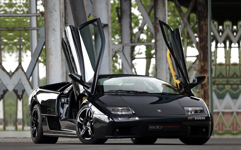 wheels, art, lamborghini, supercars, cars, competition, vt, hd, Black, 1080P, front, tuning, edo, diablo