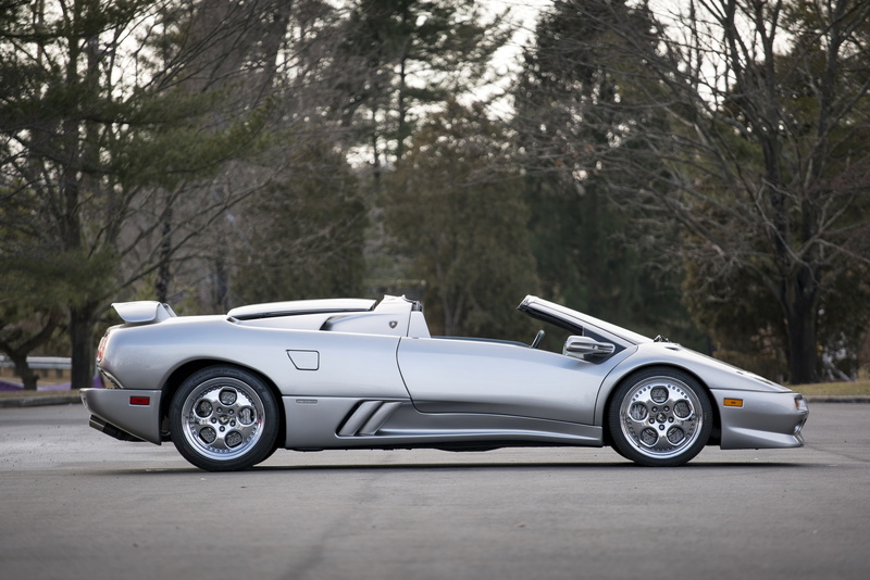 4K, supercars, (vt, 1999, cars, diablo, silver, roadster, lamborghini