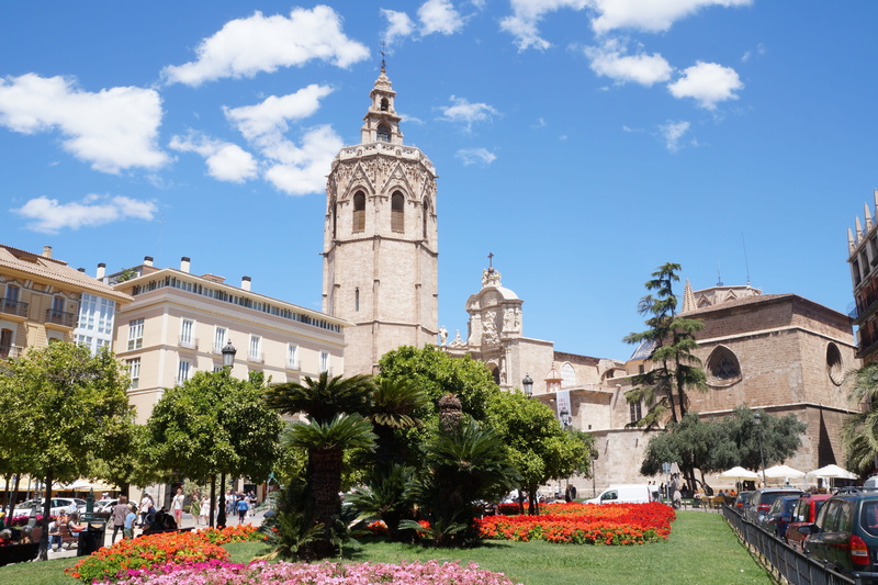 spirituality, travel destinations, tree, centre, 5K, religion, spain, cathedral, outdoors, cloud - sky, building exterior, built structure, sky, travel