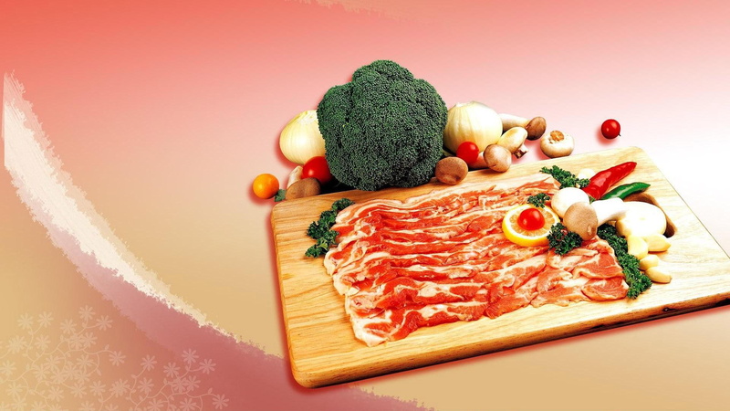 garlic, vegetable, union, bacon, meat, 1080P, vegetables, broccoli, potato, chili, 1920x1080, mushroom, digital art, pepper
