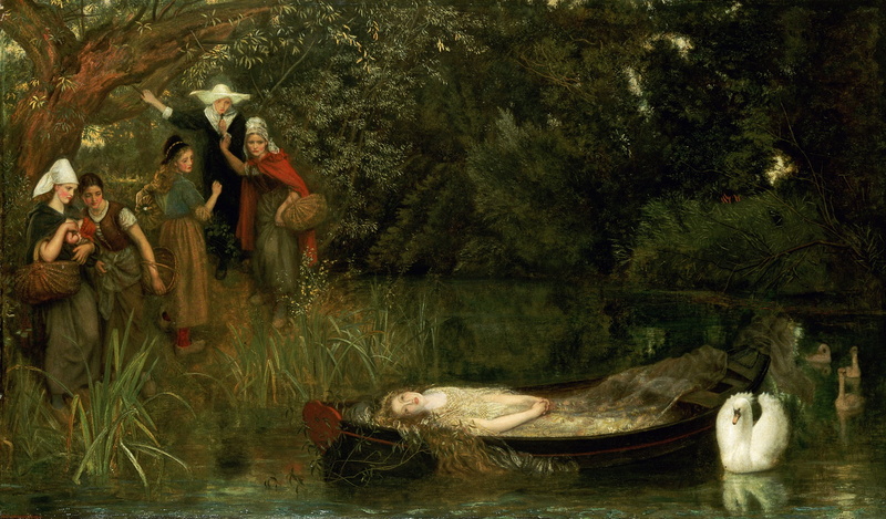 Arthur Hughes, 1872-1873, 1080P, Swan, Lady Shallot