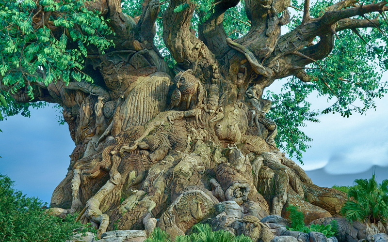 figure, birds, animal, owls, carved, landscapes, branch, 1080P, tree