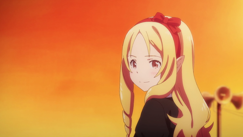 cut out, colored background, unrecognizable person, representation, portrait, copy space, one person, 2K, Elf Yamada , yellow, waist up, Eromanga-sensei