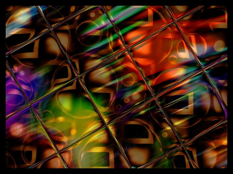 transfer print, full frame, vibrant, lights, tiles, glowing, illuminated, chaos, Abstracts, glass, 720P, shape, surfaces, close-up, pattern, glows, motion
