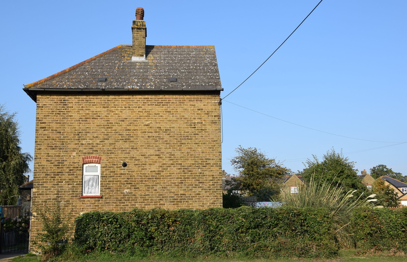 grass, history, clear sky, tree, built structure, old, nature, architecture, the past, margate, brick, home, blue, building exterior, day, england, plant