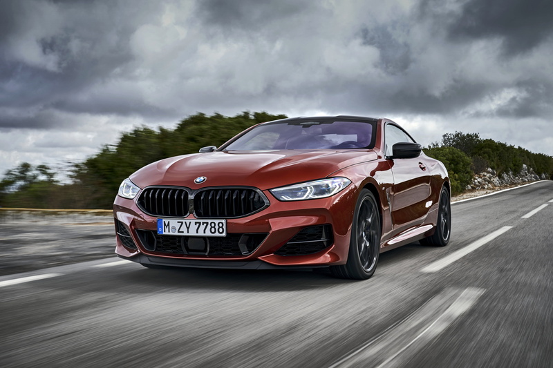 BMW, G15, 4K, Eight, M850i xDrive, road, 2018, Coupe, clouds, dark orange, 8-Series