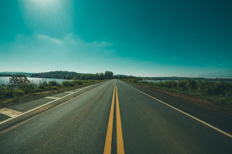 marking, grasses, panoramic, symbol, tranquil scene, body, diminishing perspective, guidance, sky, transportation, double yellow line, sign, waters, 5K