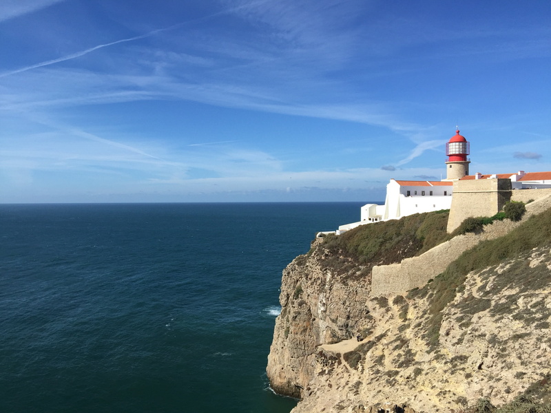 cabo de são vicente, safety, horizon, 2K, built structure, tower, architecture, direction, sagres, outdoors, land, lighthouse, water, security, building exterior