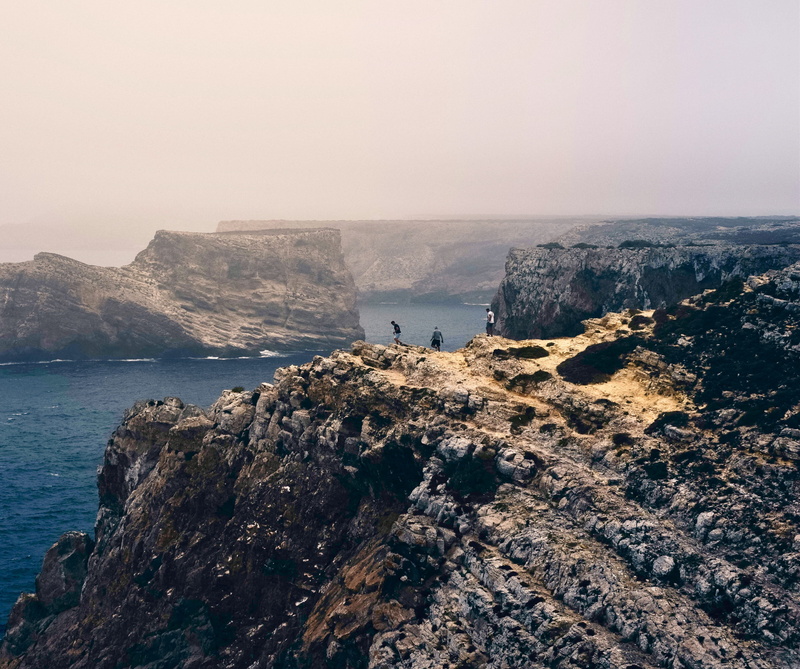 portugal, horizon, idyllic, mountain, cliff, rocks, horizon over water, sagres, water, bay, three, rock formation, tranquility, nature, rocky coastline