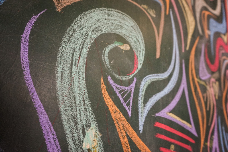 5K, wall - building feature, creativity, board, close-up, backgrounds, sports target, full frame, spiral, multi colored, arting, communication, chalks