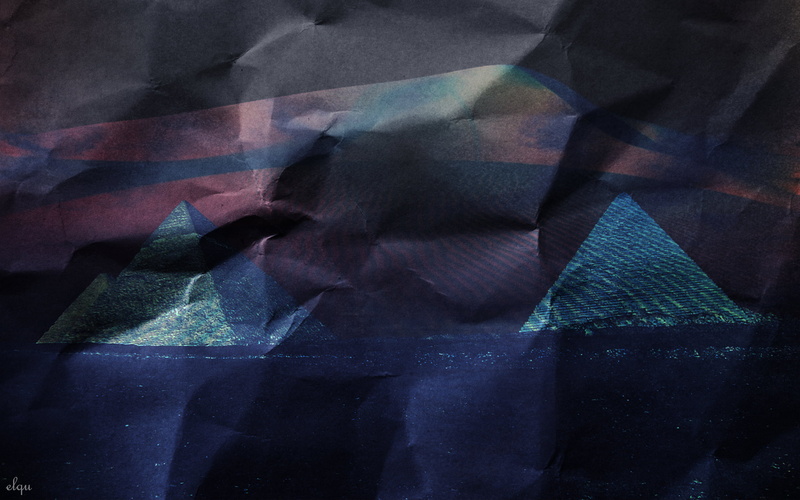full frame, textile, paper, art and craft, blue, creativity, multi colored, pyramid, digital composite, indoors, real people, pink, abstract, digital art