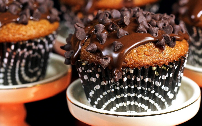 gourmet, baked, glazed food, indulgence, ready-to-eat, freshness, cupcake, chocolate, brown, homemade, close-up, pastry, temptation, chocolate cake, muffin