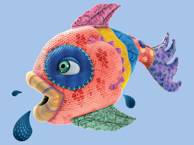 3d, animals, colourful, aquatic animal, colorful, 1080P, fish