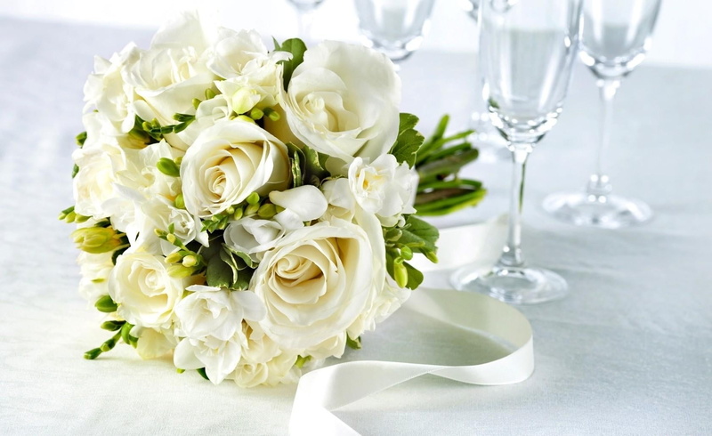 flower arrangement, decoration, plant, glasses, white color, flower head, nature, rose - Flower, rose, bride, close-up, beauty in nature, flowering plant