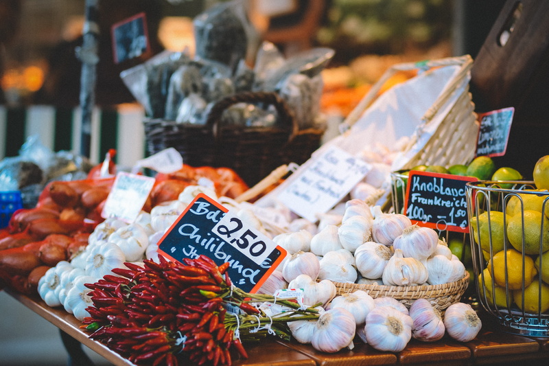 5K, communication, healthy eating, chilli, market stall, abundance, varieties, farmers market, spices, onion, no people, bulbs, business, french food