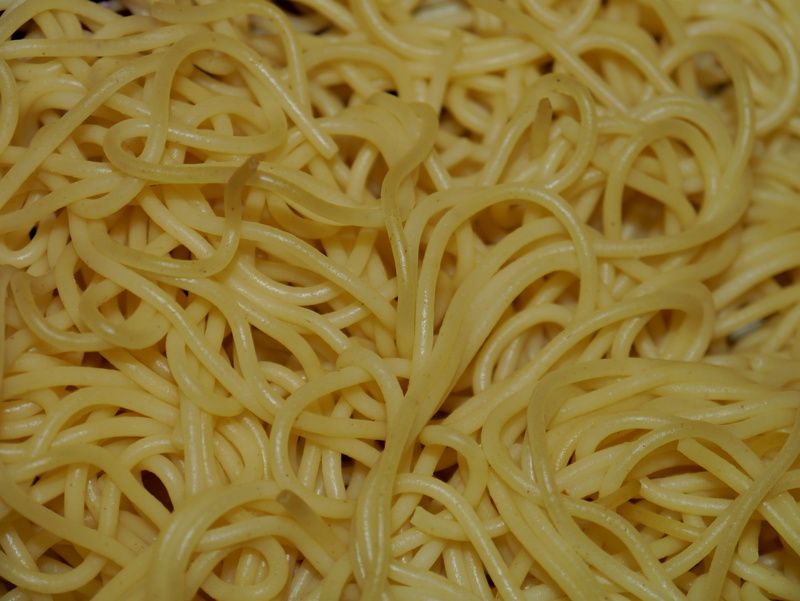 food and drink, 4K, ready-to-eat, pasta, abundance, freshness, yellow, durum wheat, spaghetti, close-up, wellbeing, high angle view, italian food, still life