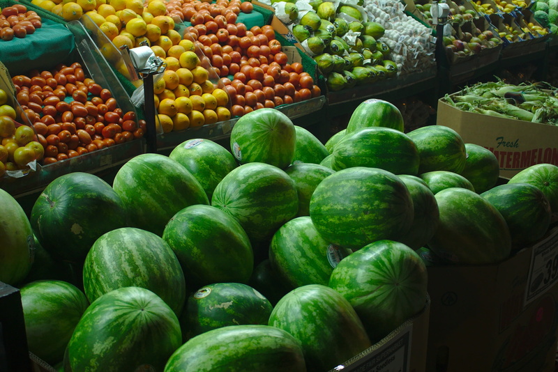 food, produce, health, market stall, variety, vegetable, lemon, natural, corn, retail, orange, greengrocer, day, plenty, wellbeing, retail display, veggies