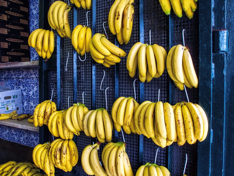 healthy eating, in a row, sale, market, food and drink, wellbeing, arrangement, sweetcorn, Banana, food, retail, choice, vegetable, close-up, indoors, still life