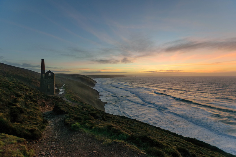 scenics - nature, united kingdom, horizon over water, wave, water, d3300, no people, cloud - sky, sky, saint agnes, cliff, idyllic, horizon, 5K, wheal coates