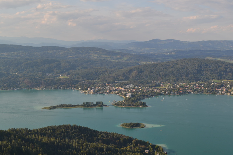 Waters, Wörther See, non-urban scene, cloud - sky, nature, tranquil scene, Island, scenics - nature, no people, architecture, within waters, high angle view