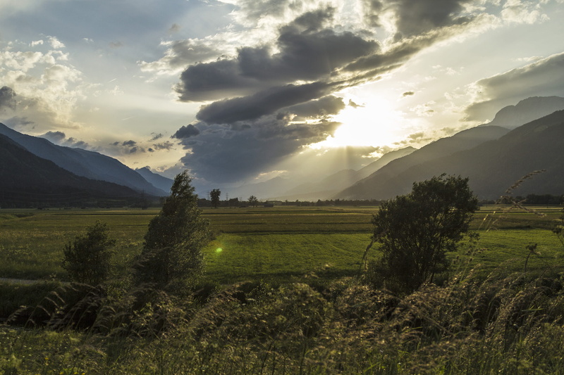 blue, sky, tranquility, tranquil scene, cloud - sky, agriculture, no people, rural scene, plantation, idyllic, scenics - nature, landscape, mountain, field