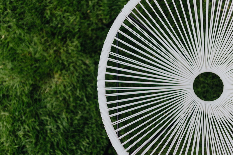 circle, geometric shape, 4K, pattern, day, plant, design, focus on foreground, silver colored, grass, striped, concrete, tree, shape, man made object