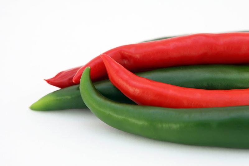 macro, isolated, healthy, eating, health, slim, vegetables, restaurant, 2K, banana, jalapeno, white, calories, nutrition, spice, nourishing, pepper, healthy eating